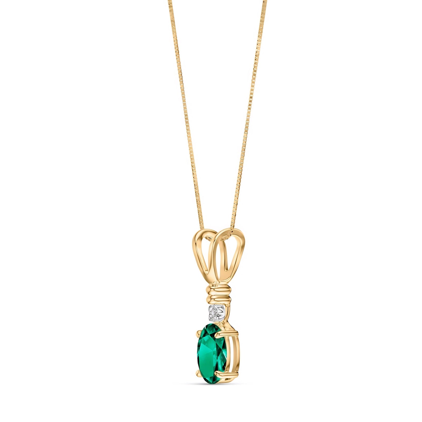 Yellow Gold Heritage Pendant Necklace Peridot 10K — Elsa