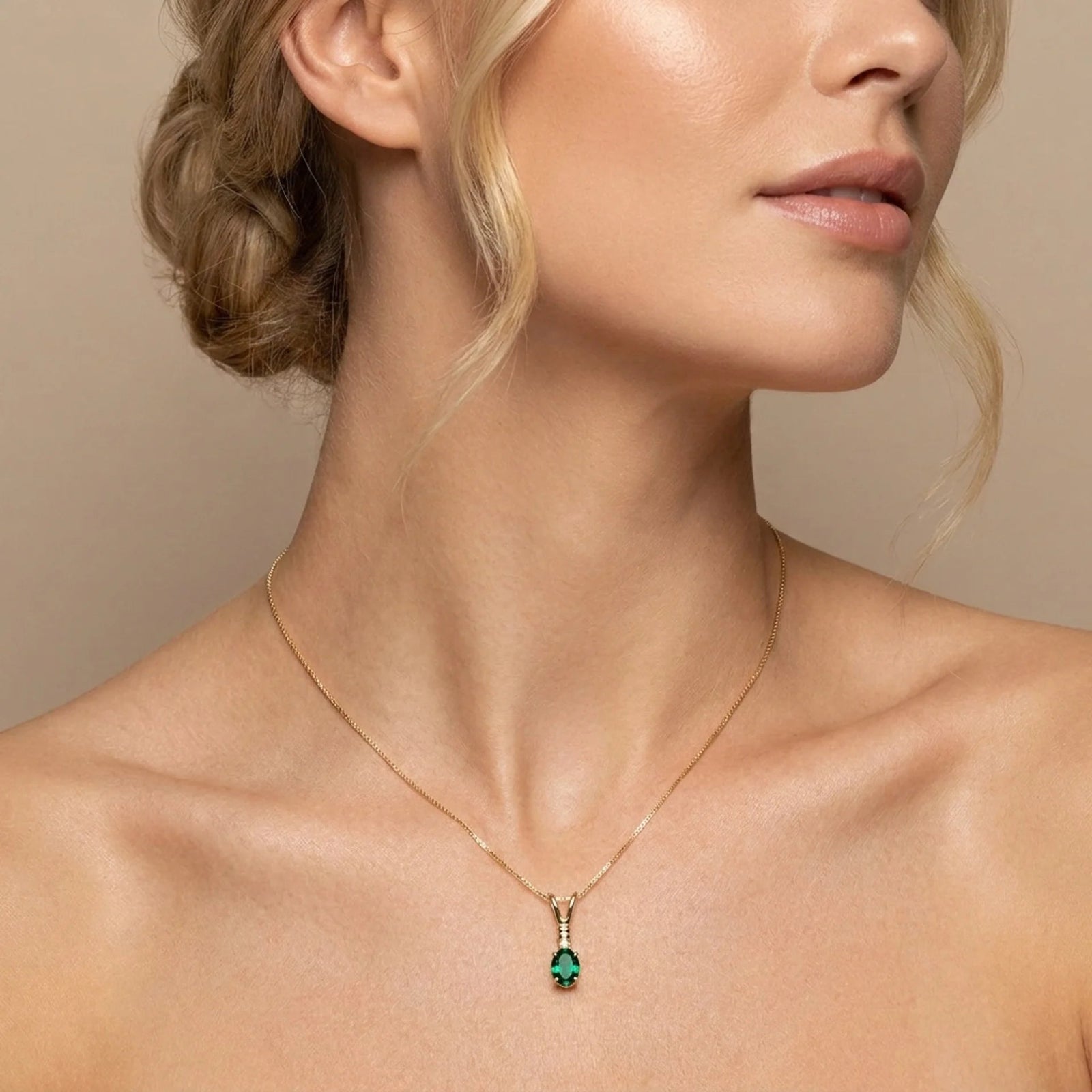 Yellow Gold Heritage Pendant Necklace Peridot 10K — Elsa