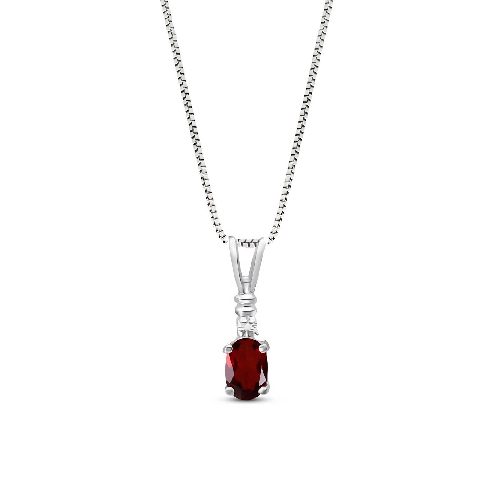 White Gold Heritage Pendant Necklace Blue Topaz 10K — Elsa