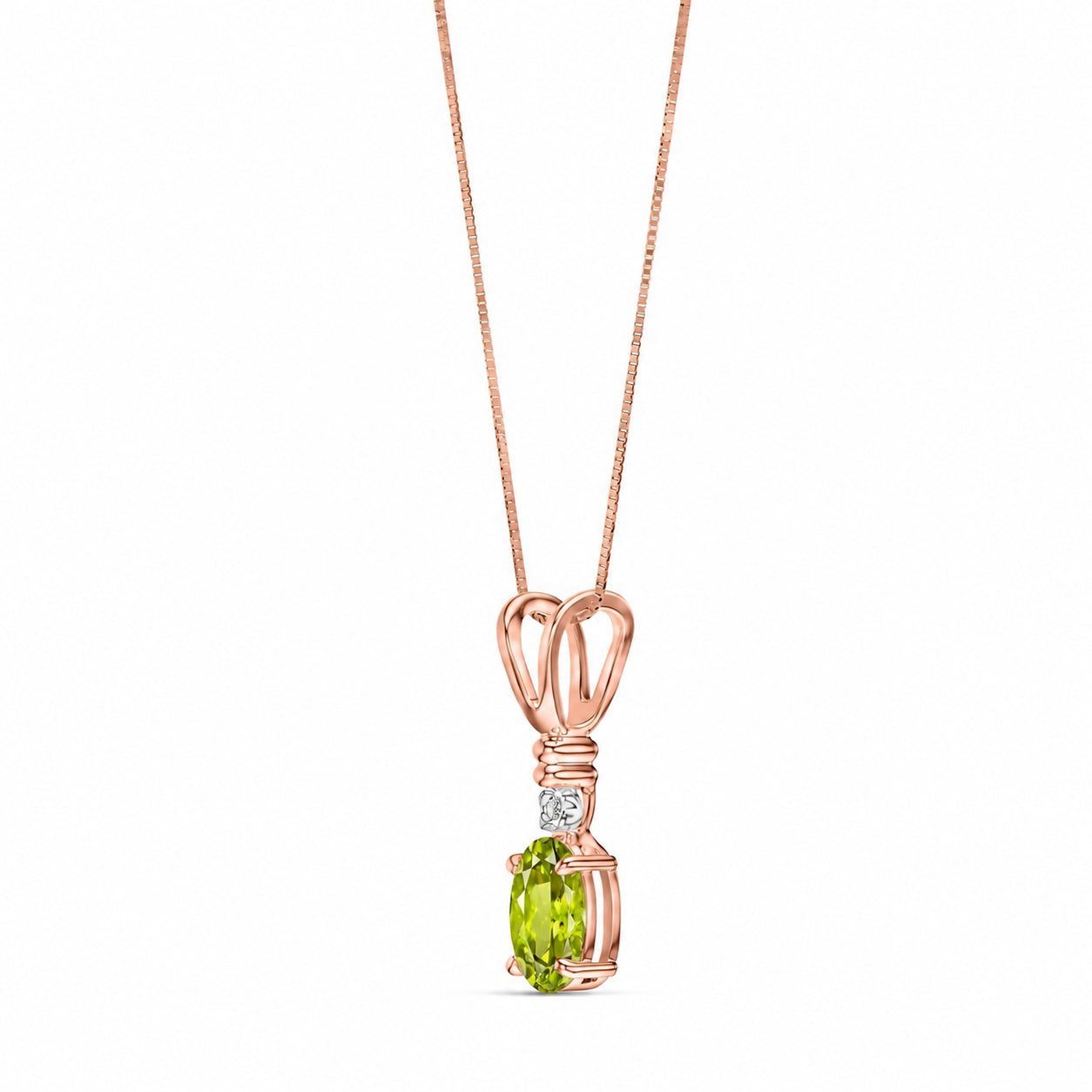 Rose Gold Heritage Pendant Necklace Pink Topaz 10K — Elsa