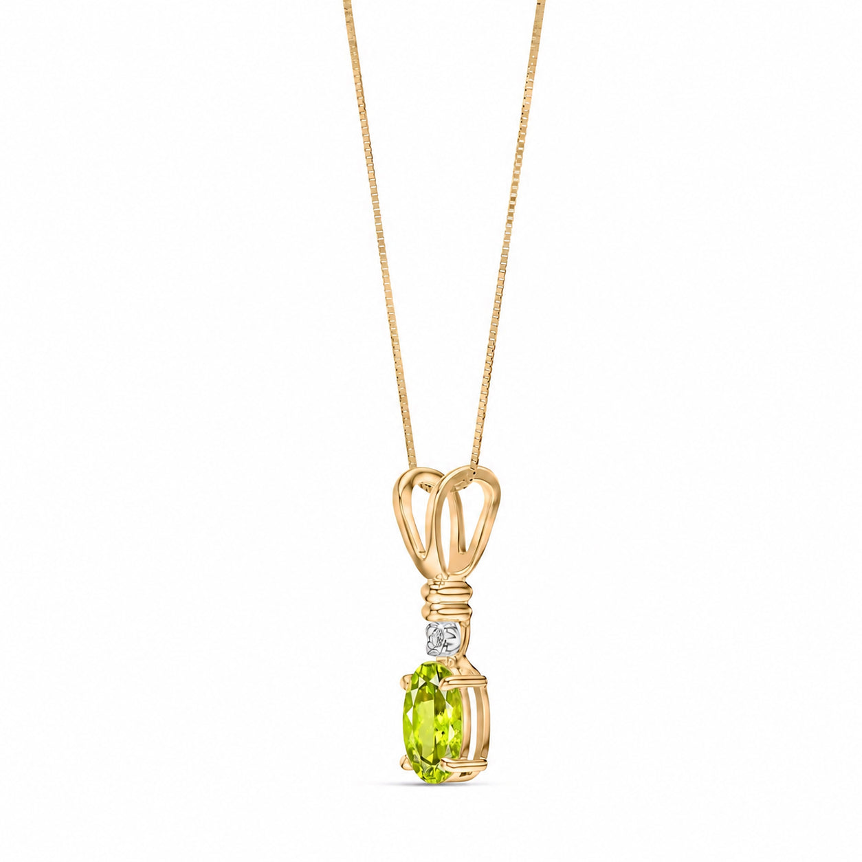 Yellow Gold Heritage Pendant Necklace Pink Topaz 10K — Elsa