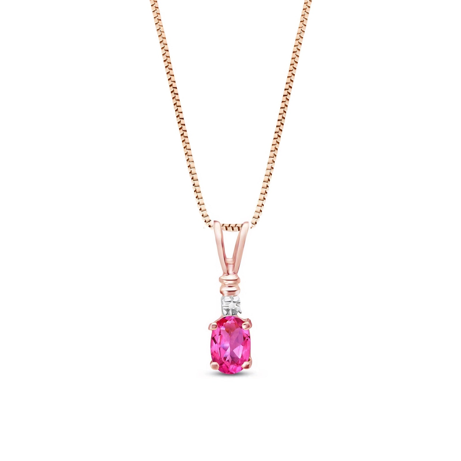 Rose Gold Heritage Pendant Necklace Aquamarine 10K — Elsa