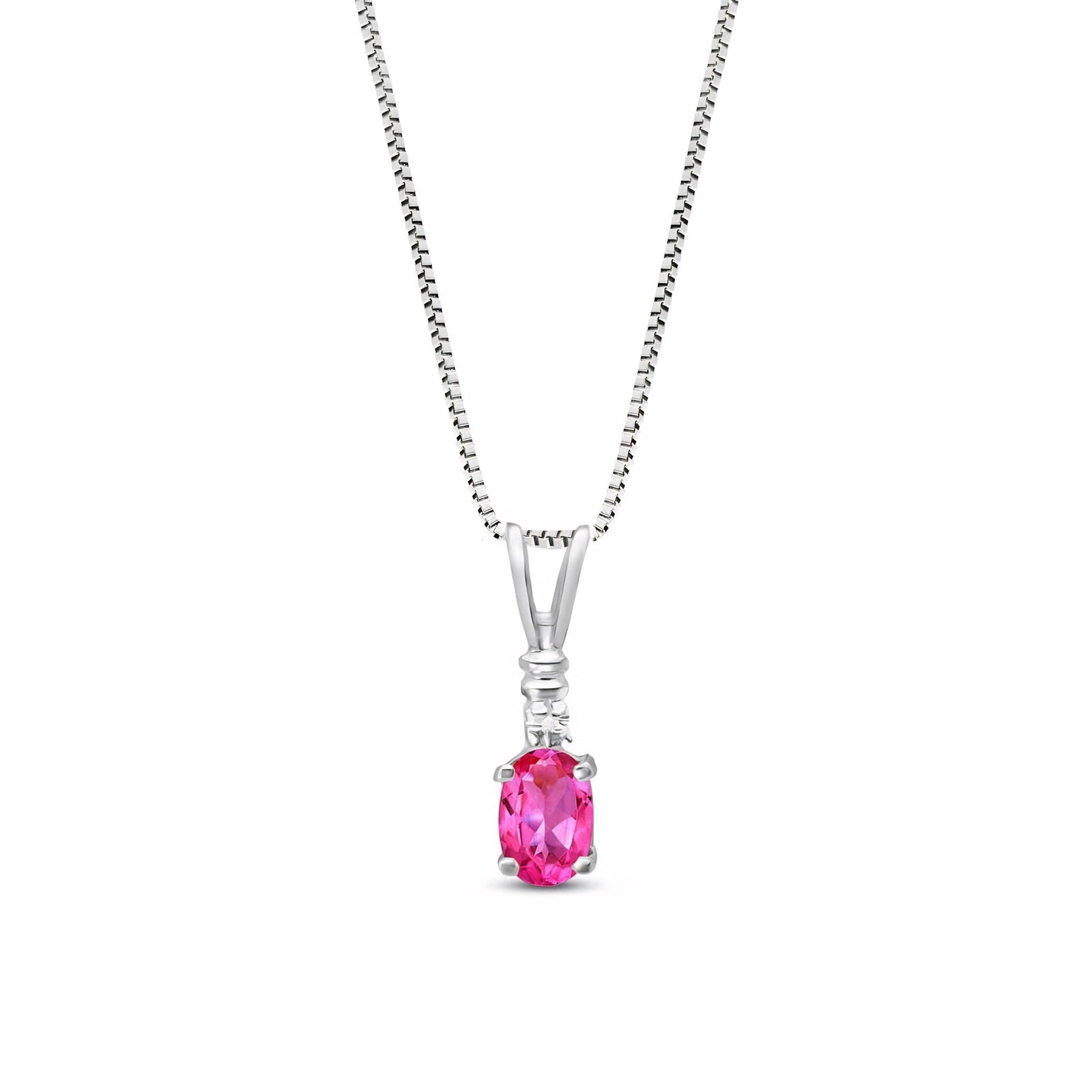 White Gold Heritage Pendant Necklace Aquamarine 10K — Elsa