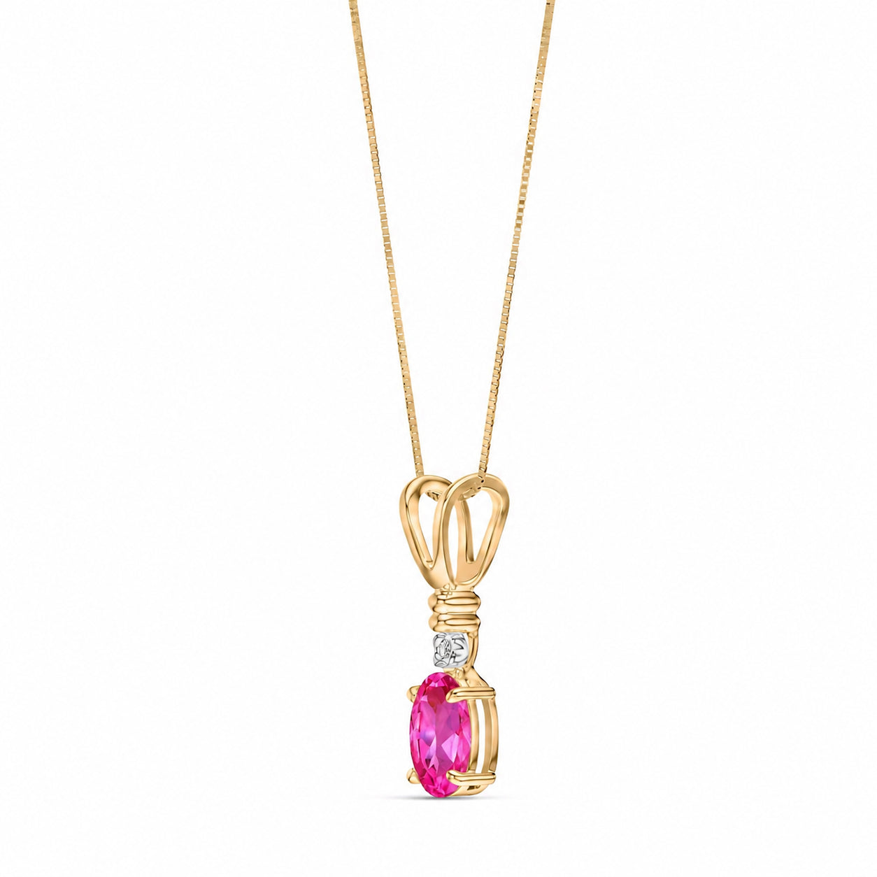 Yellow Gold Heritage Pendant Necklace Aquamarine 10K — Elsa