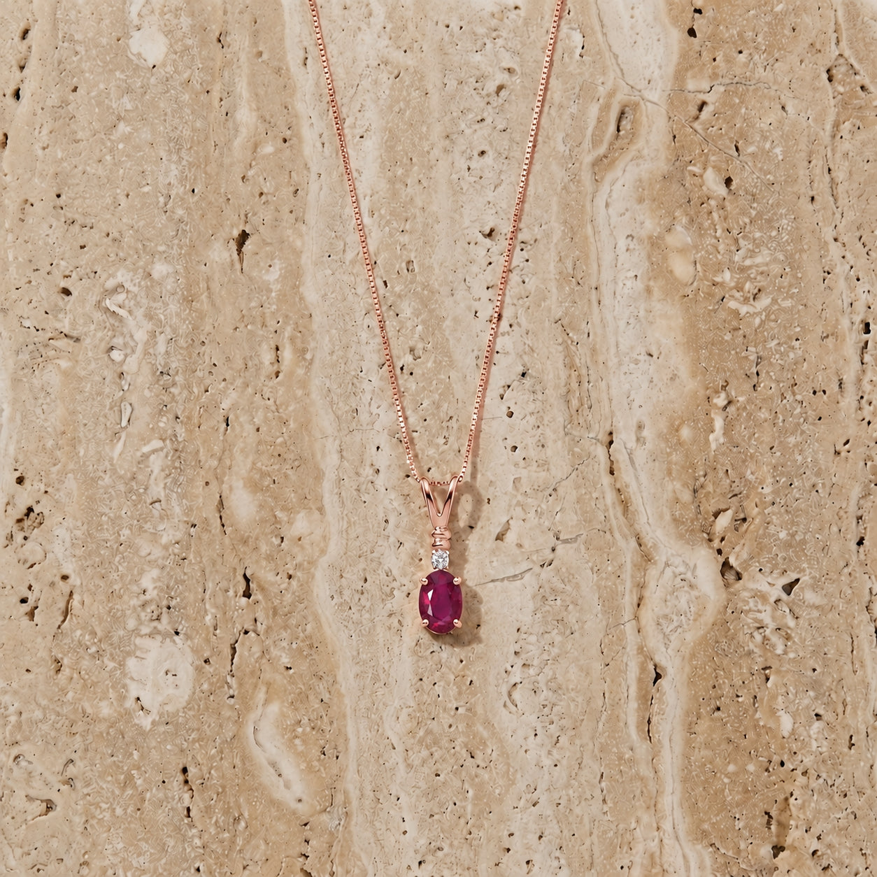 Rose Gold Heritage Pendant Necklace Tanzanite 10K — Elsa