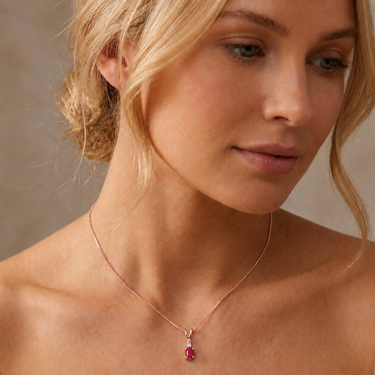 Rose Gold Heritage Pendant Necklace Tanzanite 10K — Elsa