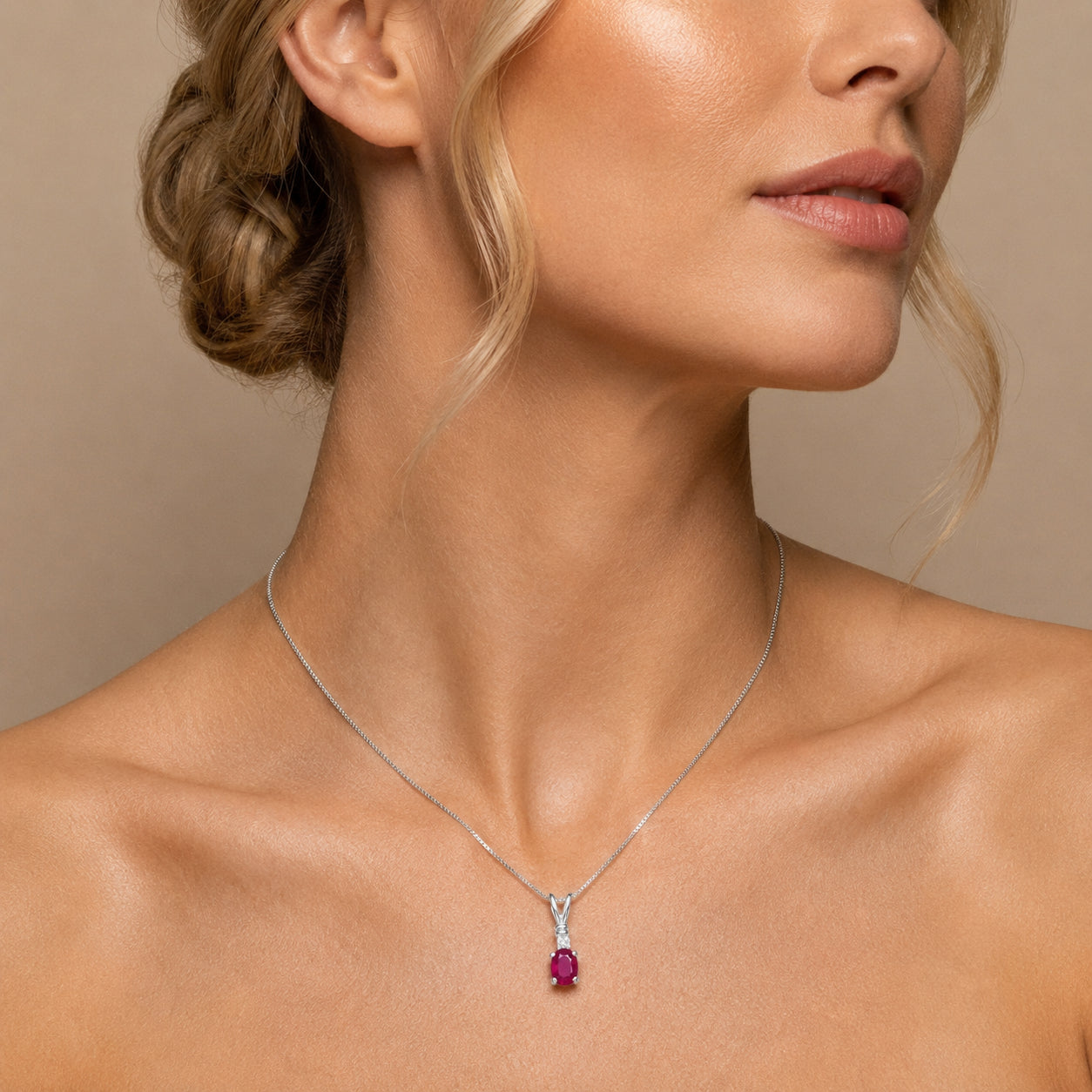 White Gold Heritage Pendant Necklace Tanzanite 10K — Elsa