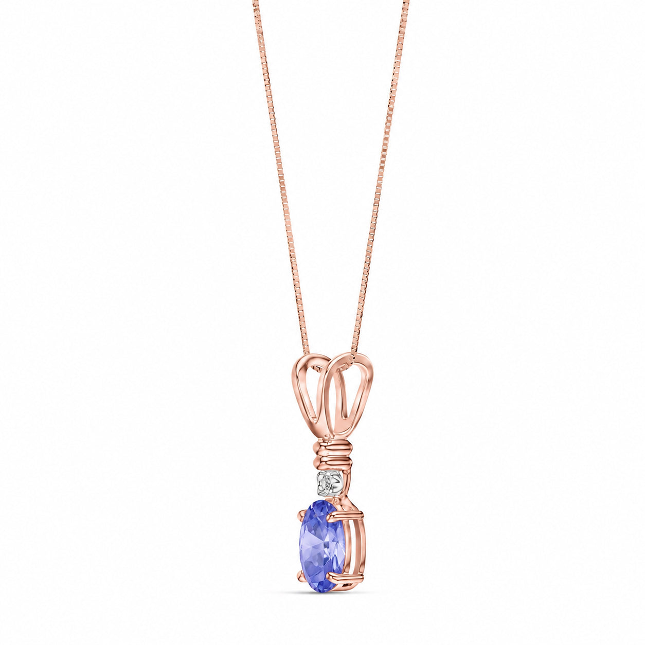 Rose Gold Heritage Pendant Necklace Emerald 10K — Elsa