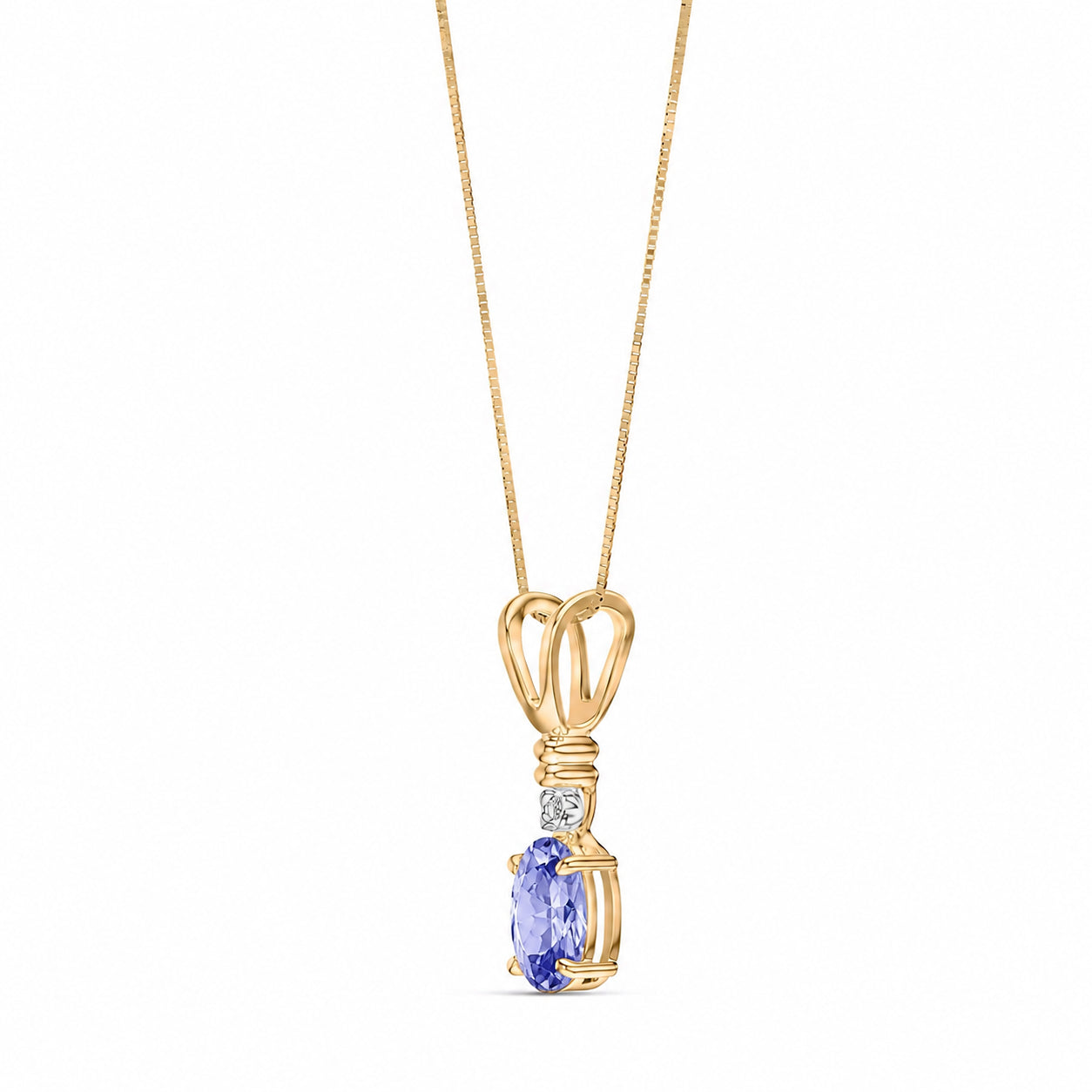 Yellow Gold Heritage Pendant Necklace Emerald 10K — Elsa