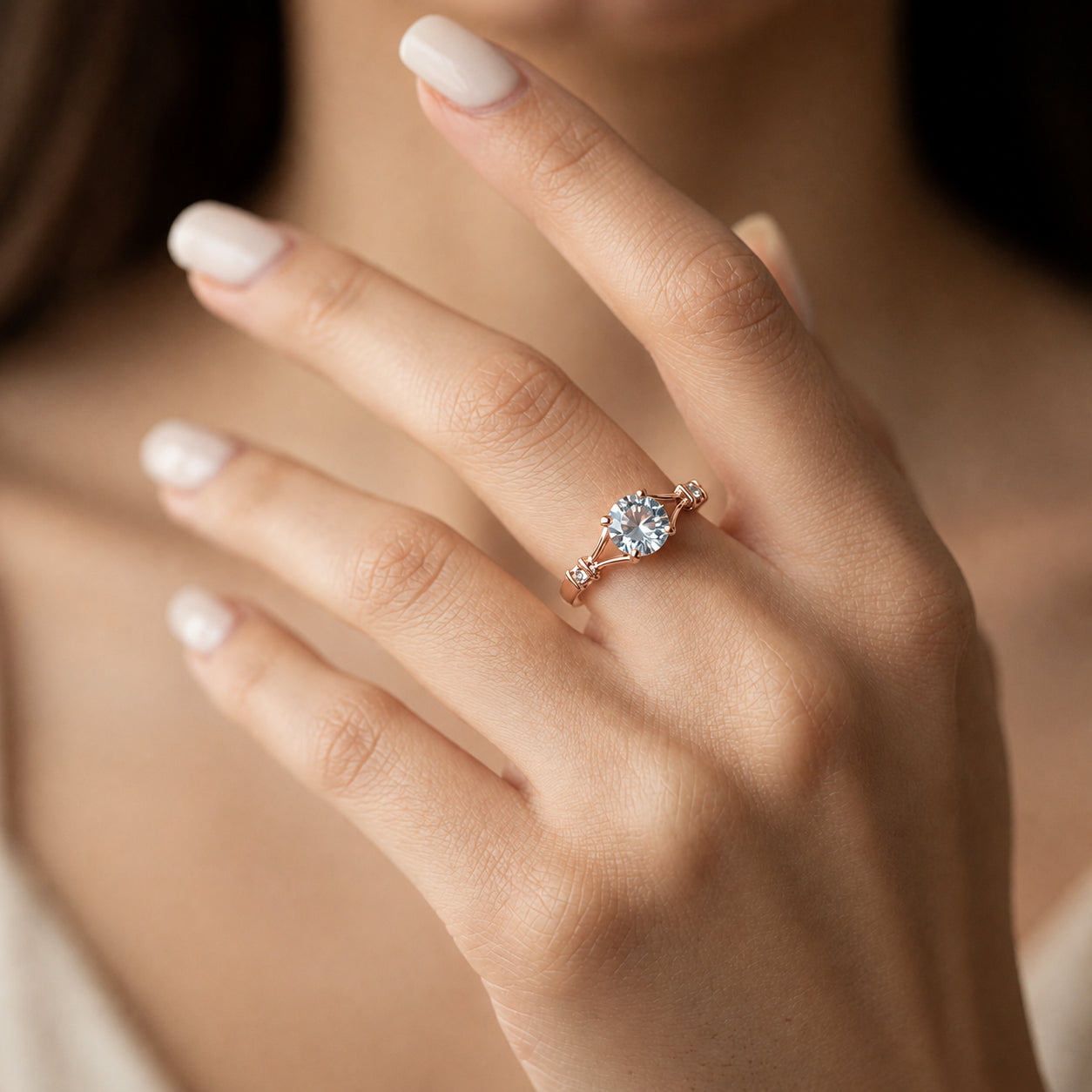 Rose Gold Signature Ring Peridot 10K — Guendalina