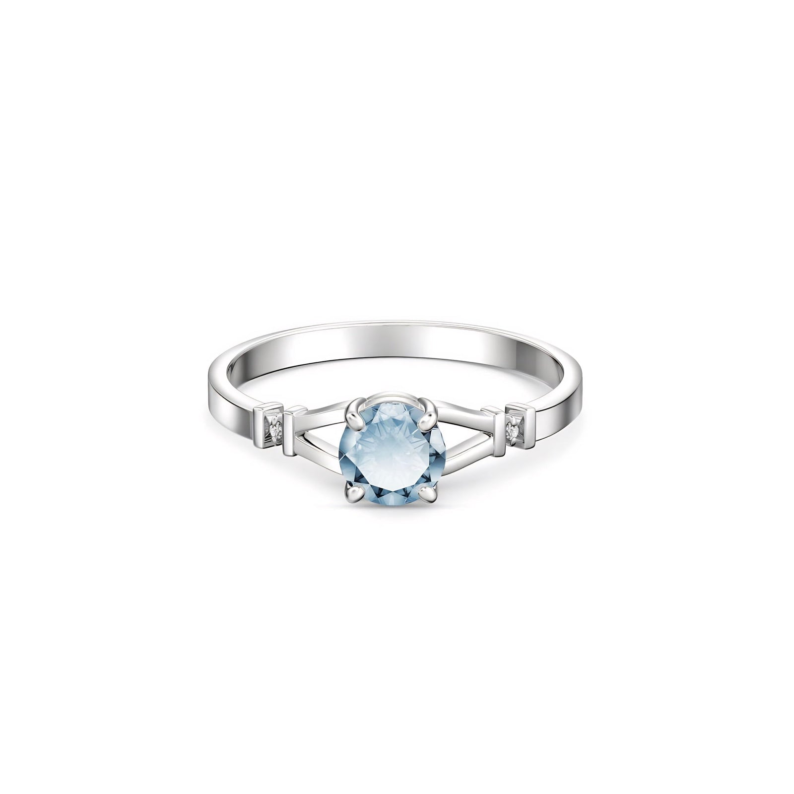 White Gold Signature Ring Peridot 10K — Guendalina
