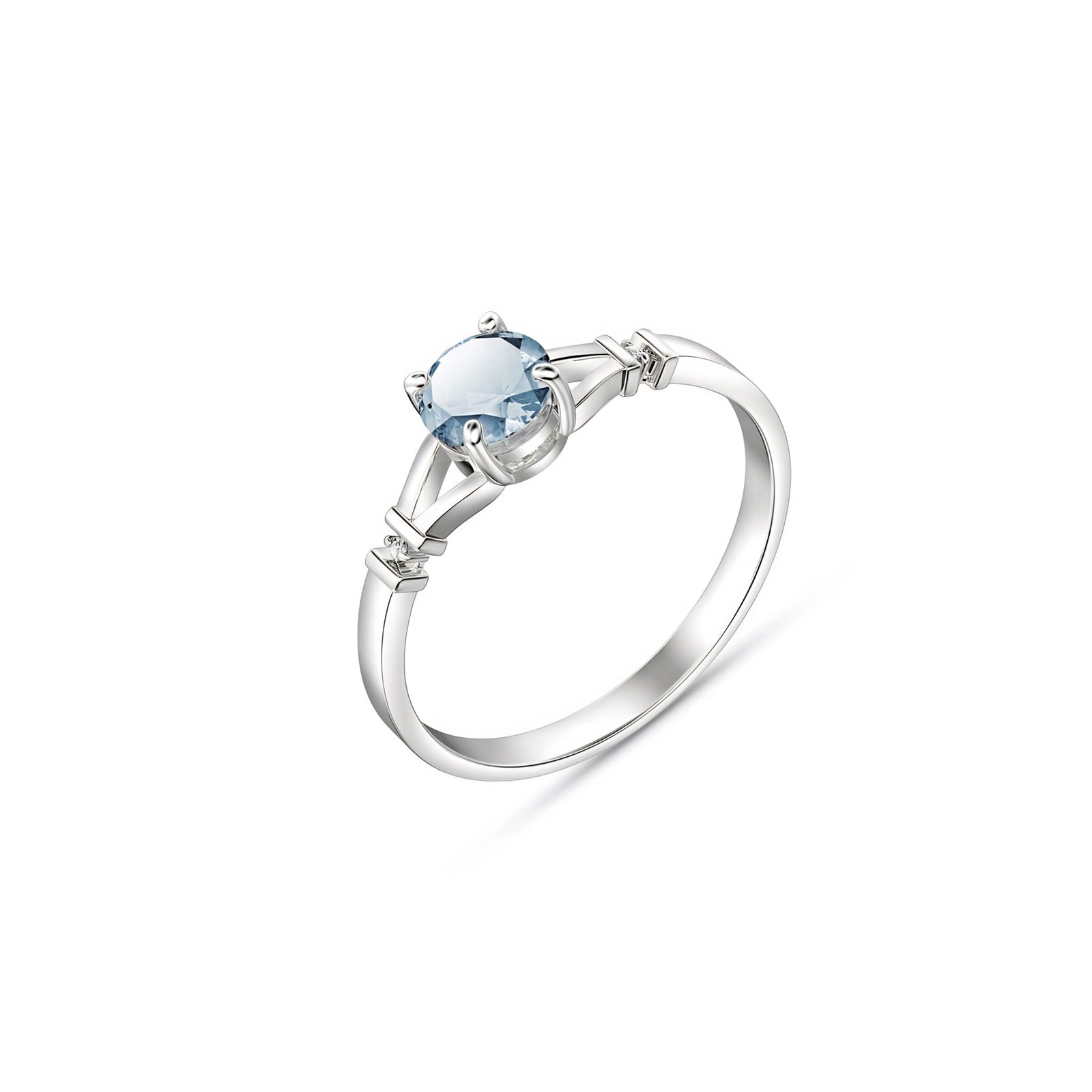 White Gold Signature Ring Peridot 10K — Guendalina