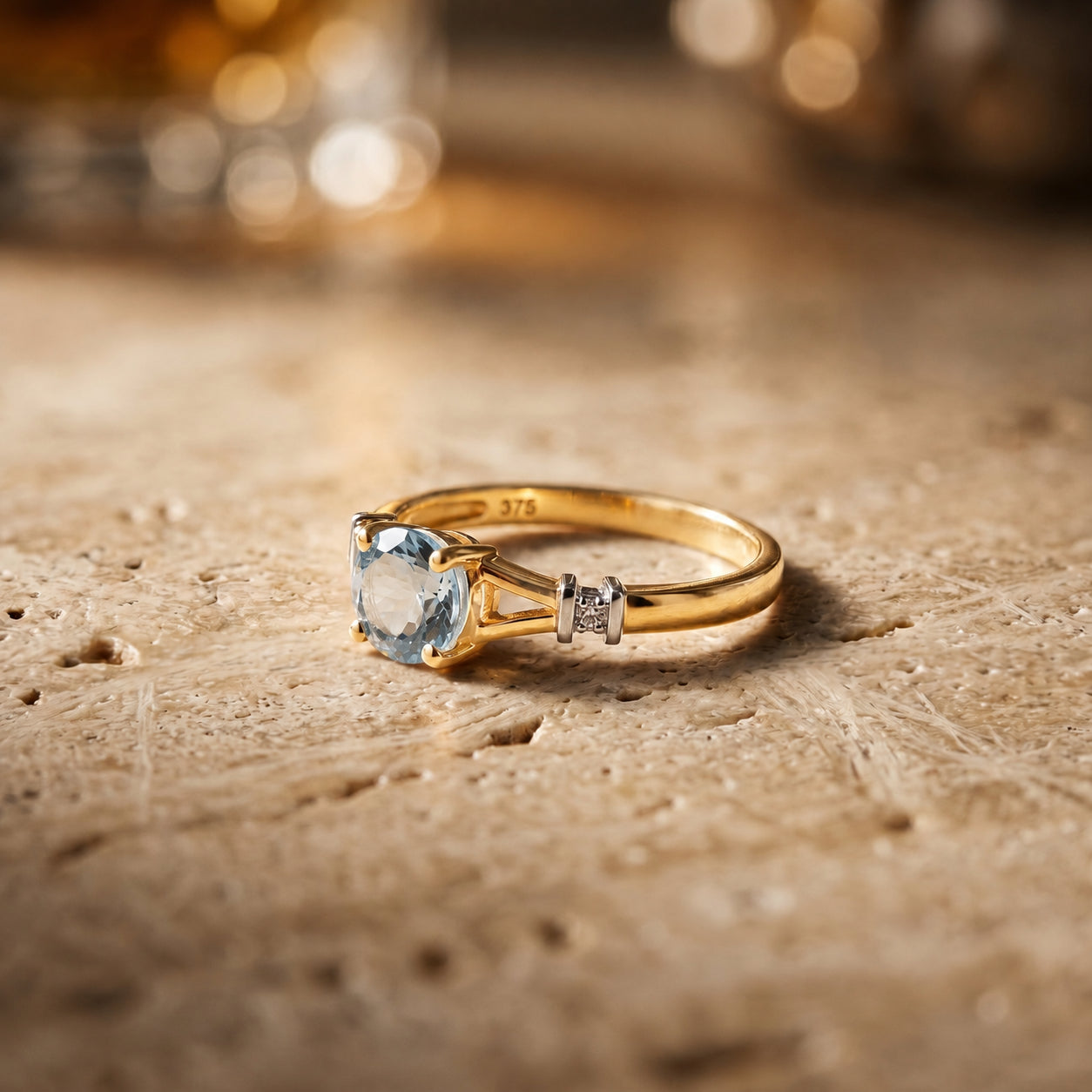 Yellow Gold Signature Ring Peridot 10K — Guendalina