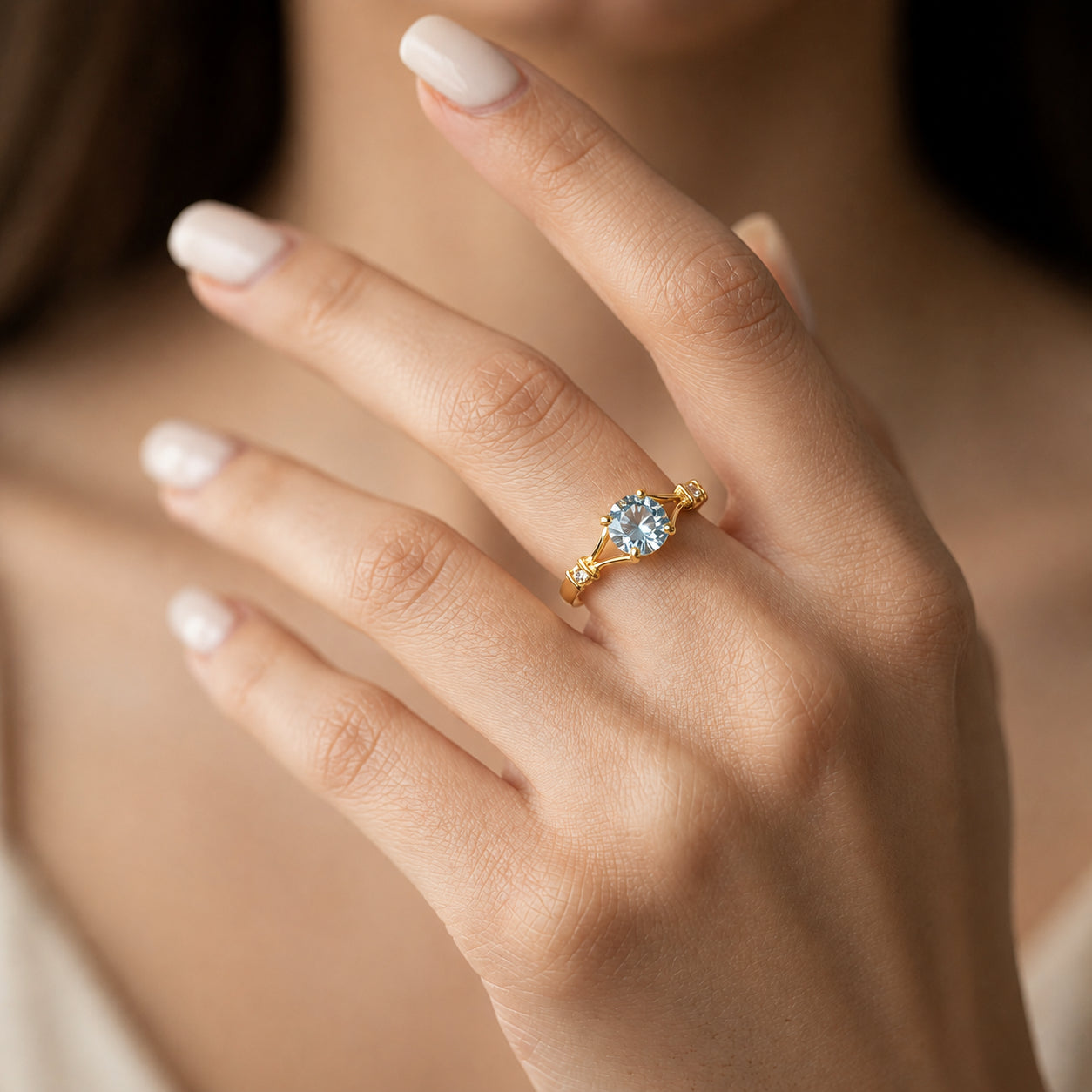 Yellow Gold Signature Ring Peridot 10K — Guendalina
