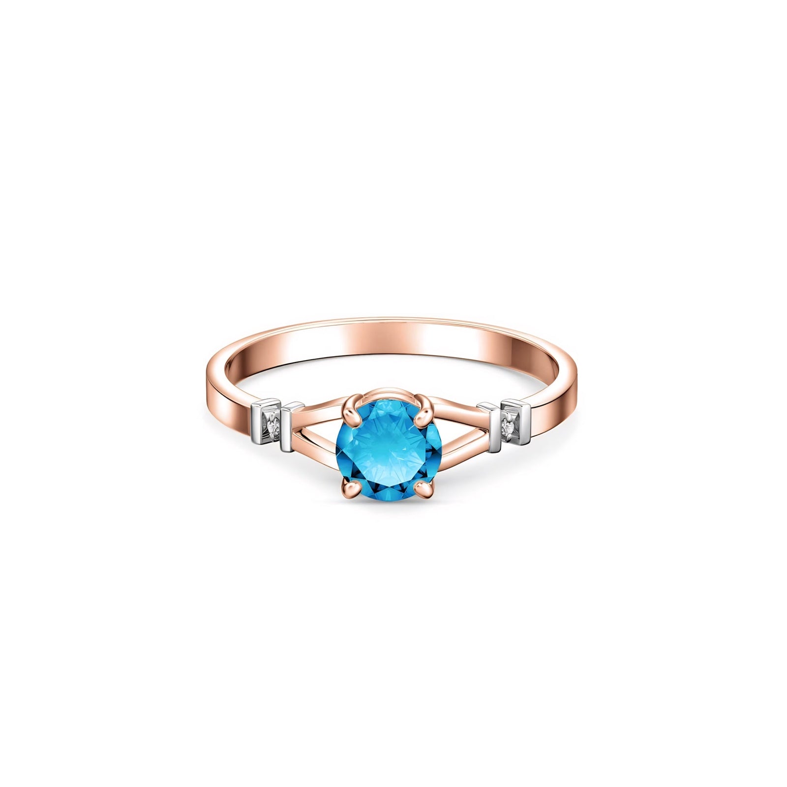 Rose Gold Signature Ring Amethyst 10K — Guendalina