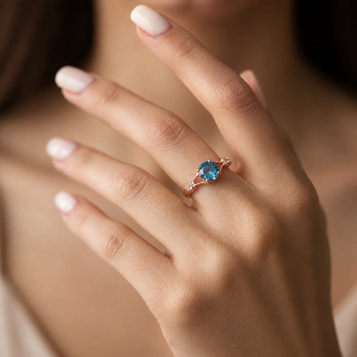 Rose Gold Signature Ring Amethyst 10K — Guendalina
