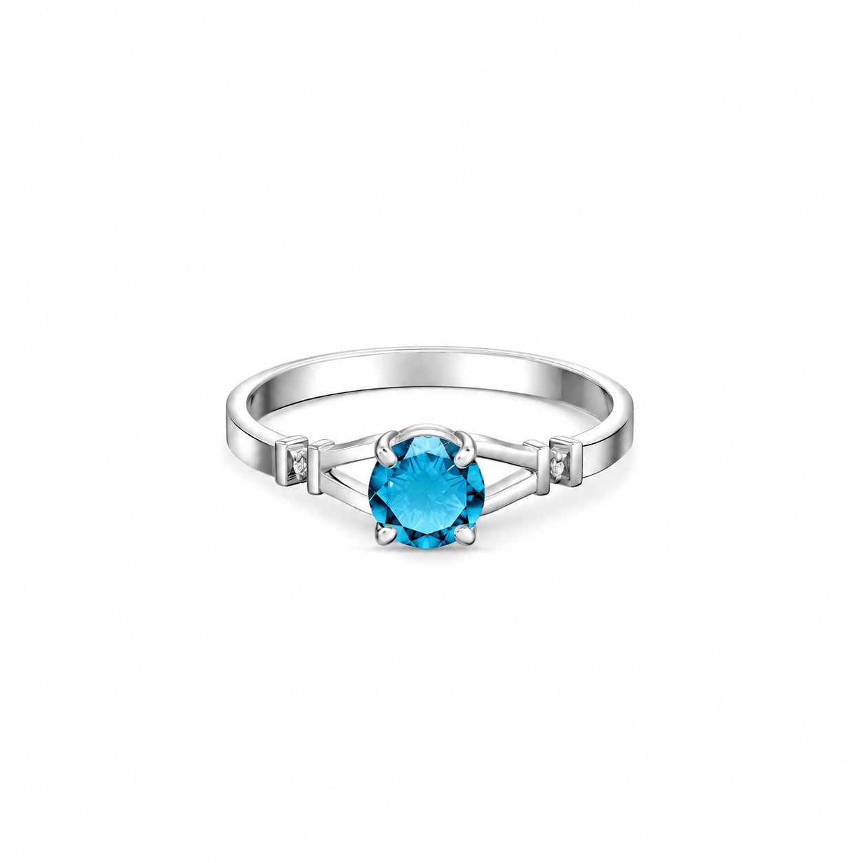 White Gold Signature Ring Amethyst 10K — Guendalina