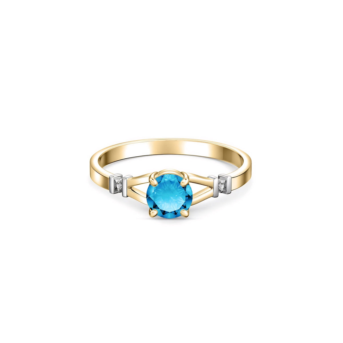 Yellow Gold Signature Ring Amethyst 10K — Guendalina