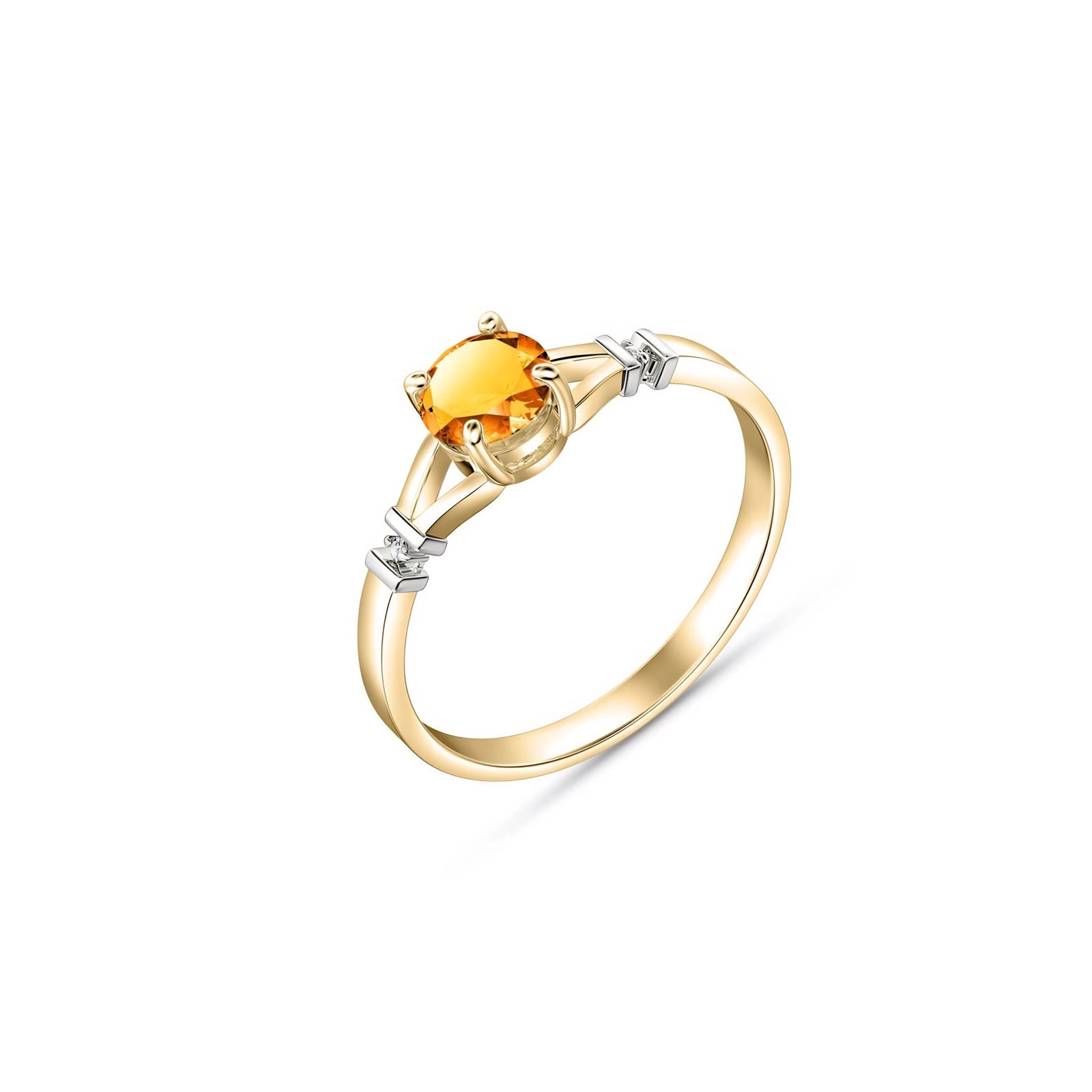 Yellow Gold Signature Ring Garnet 10K — Guendalina
