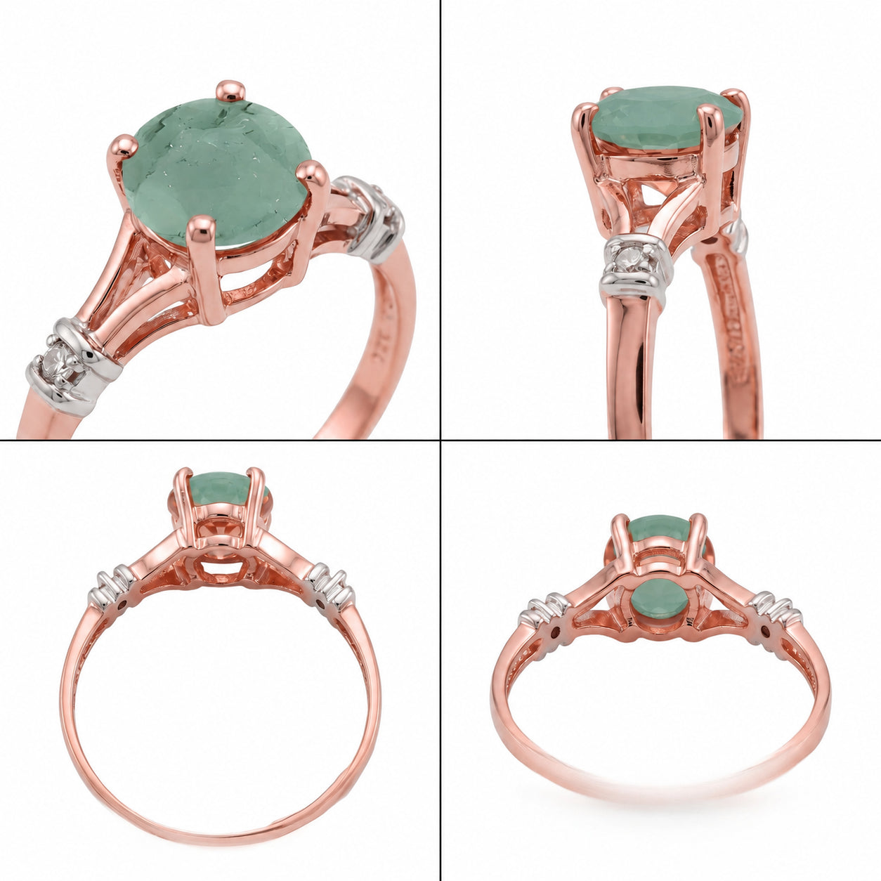 Rose Gold Signature Ring Pink Topaz 10K — Guendalina