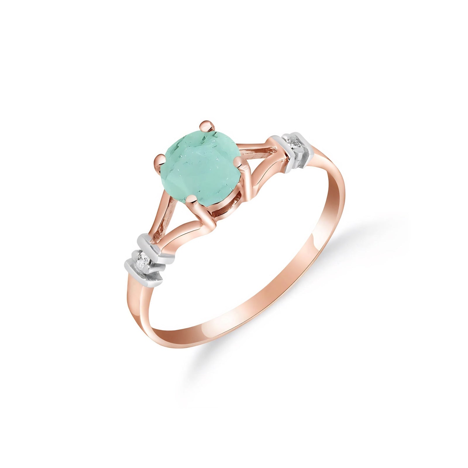 Rose Gold Signature Ring Pink Topaz 10K — Guendalina
