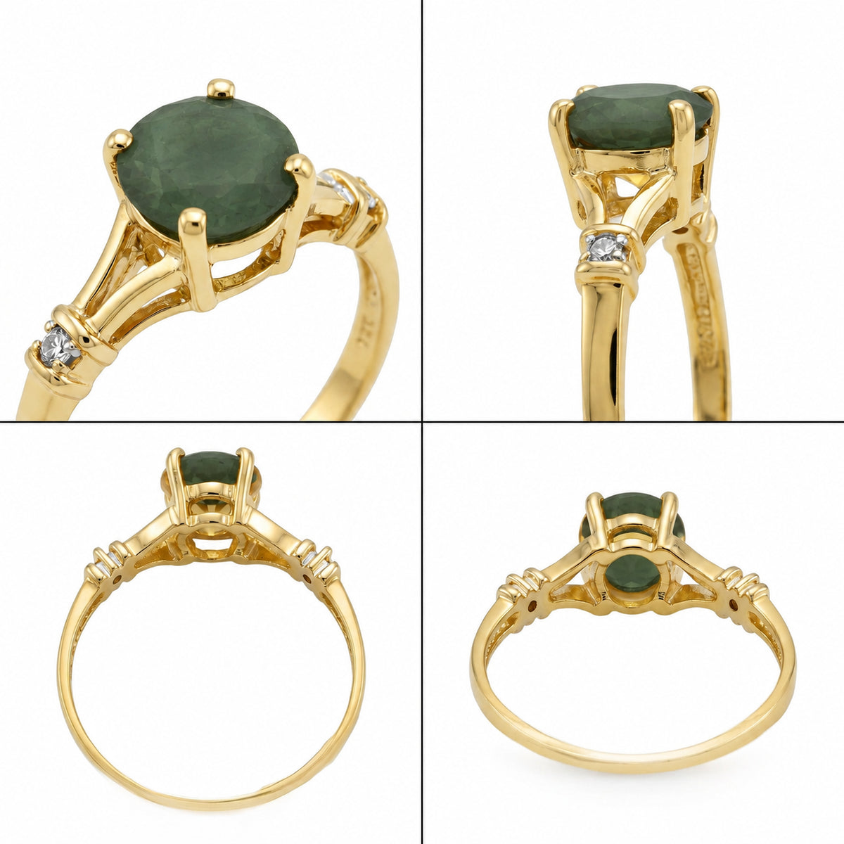 Yellow Gold Signature Ring Pink Topaz 10K — Guendalina