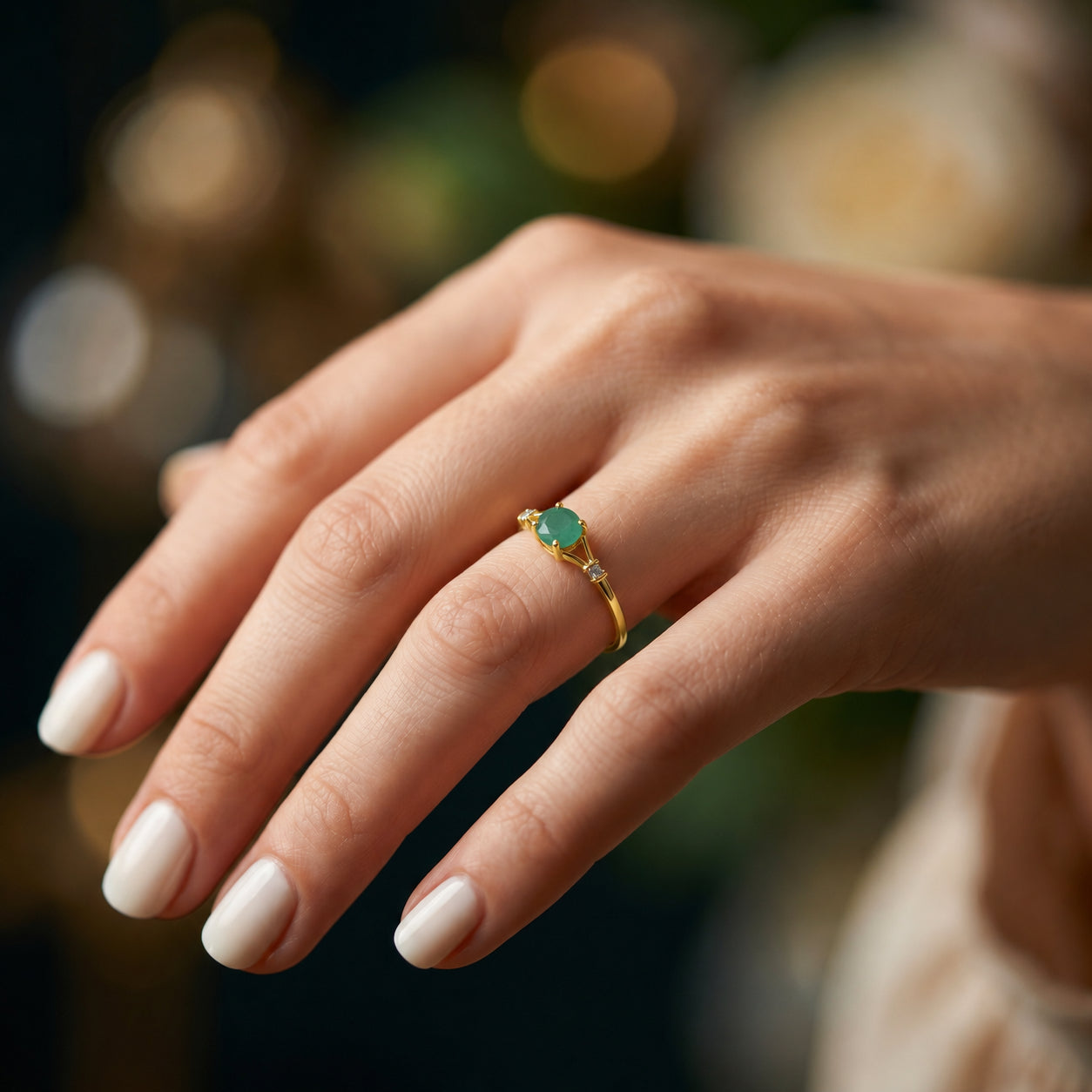 Yellow Gold Signature Ring Pink Topaz 10K — Guendalina