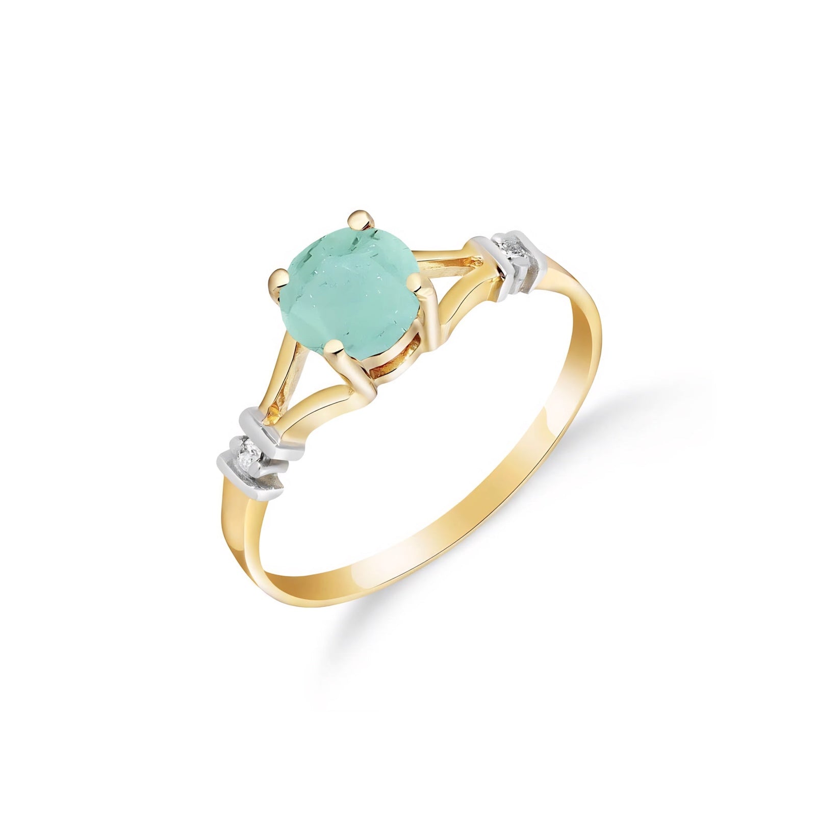 Yellow Gold Signature Ring Pink Topaz 10K — Guendalina