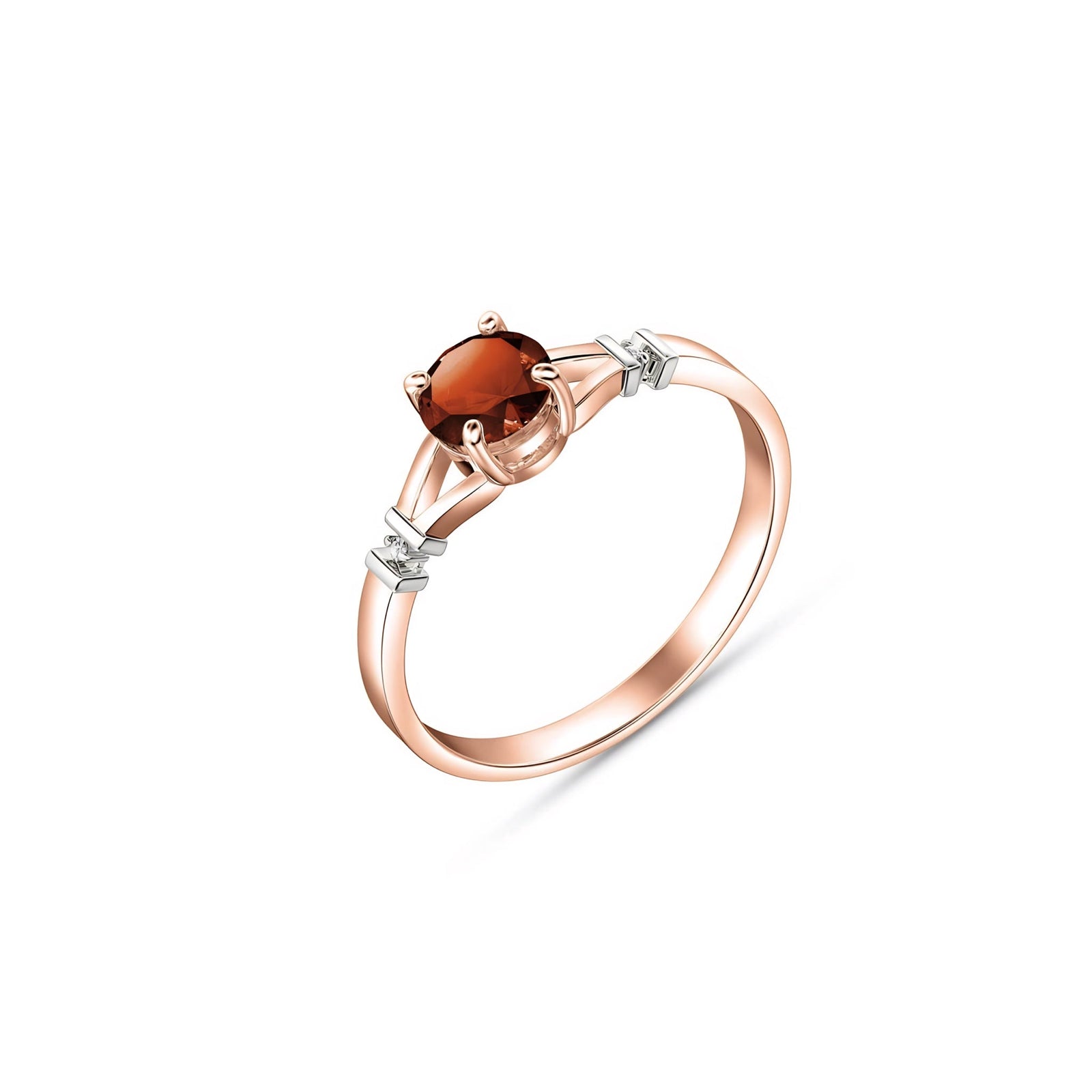 Rose Gold Signature Ring Aquamarine 10K — Guendalina