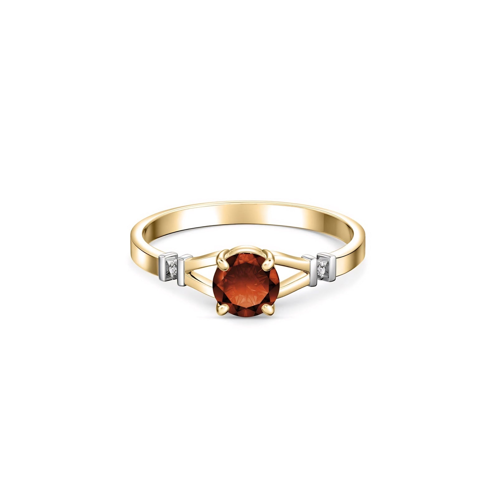 Yellow Gold Signature Ring Aquamarine 10K — Guendalina