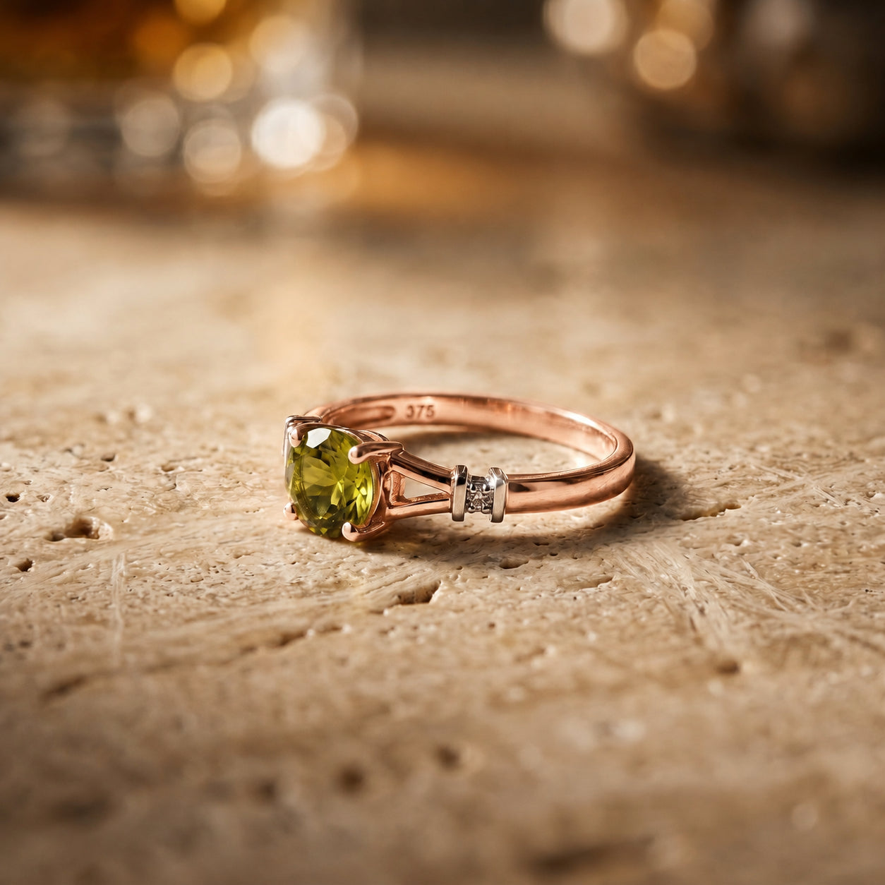 Rose Gold Signature Ring Citrine 10K — Guendalina