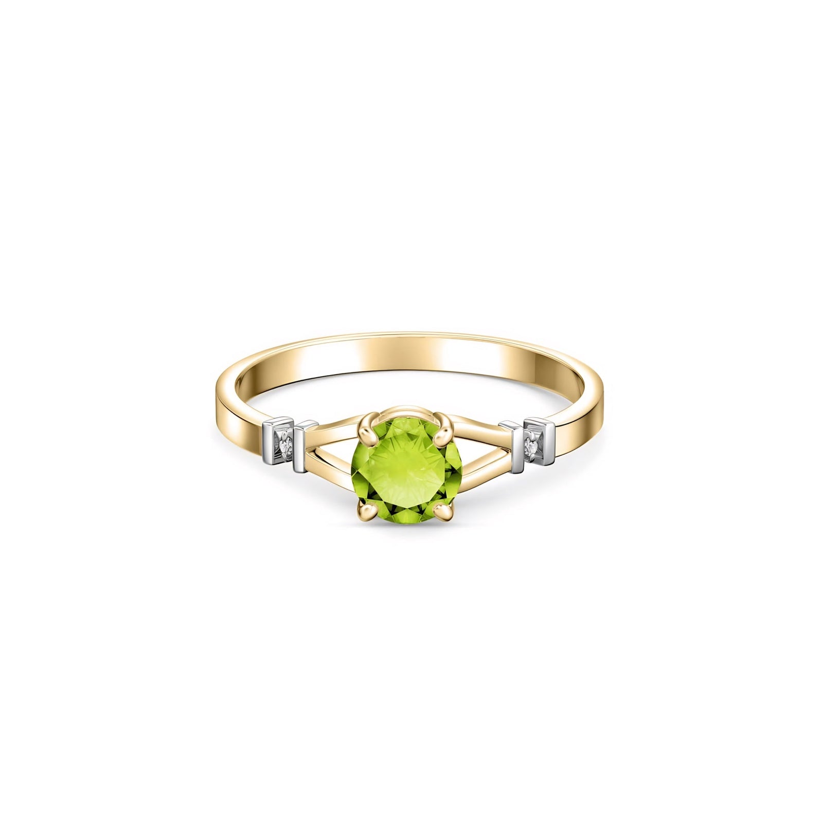 Yellow Gold Signature Ring Citrine 10K — Guendalina
