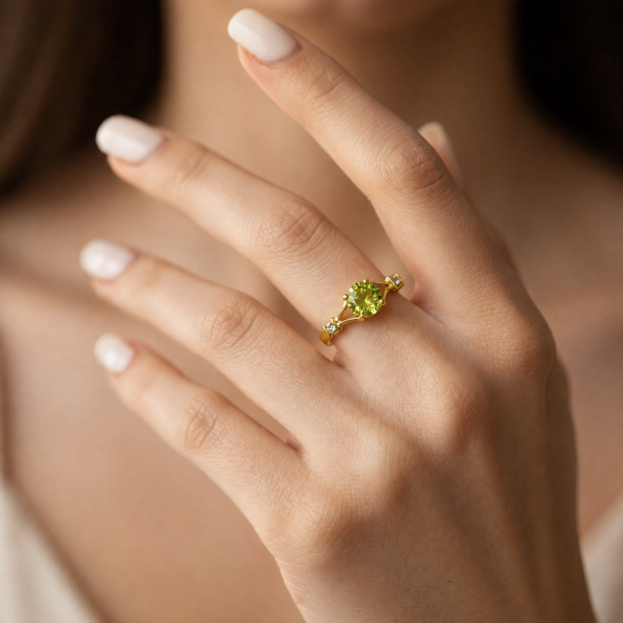 Yellow Gold Signature Ring Citrine 10K — Guendalina