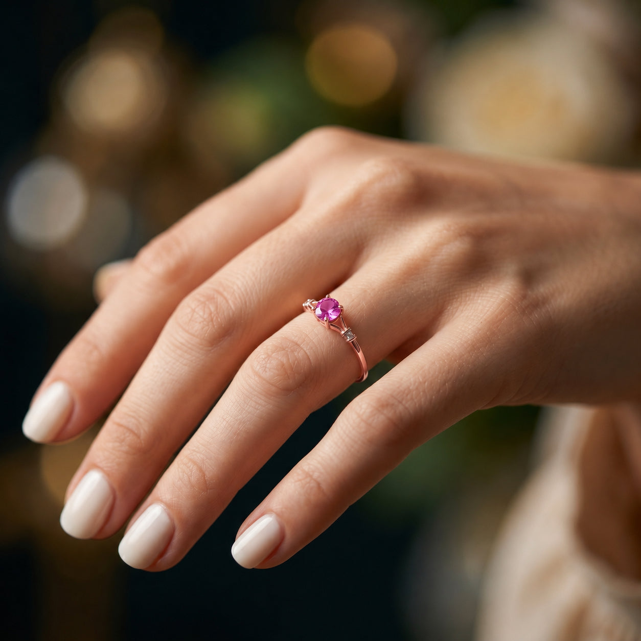 Rose Gold Signature Ring Ruby 10K — Guendalina