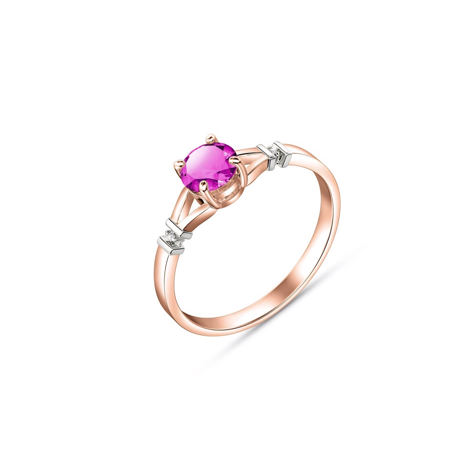 Rose Gold Signature Ring Ruby 10K — Guendalina