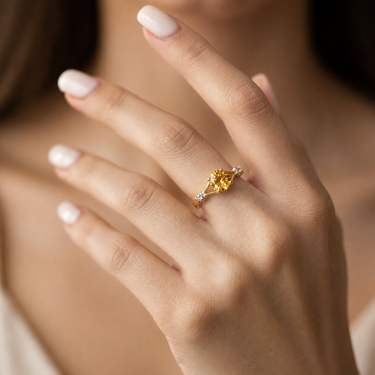Yellow Gold Signature Ring Ruby 10K — Guendalina