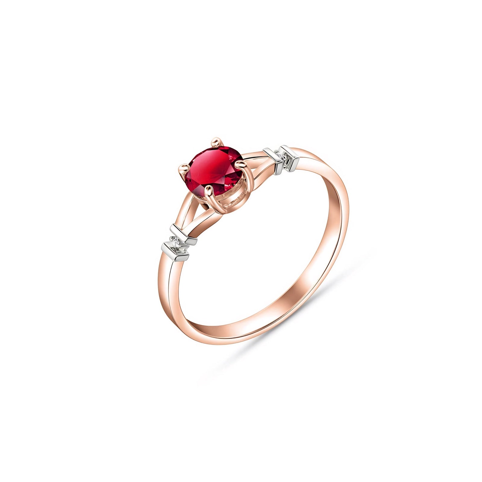 Rose Gold Signature Ring Sapphire 10K — Guendalina