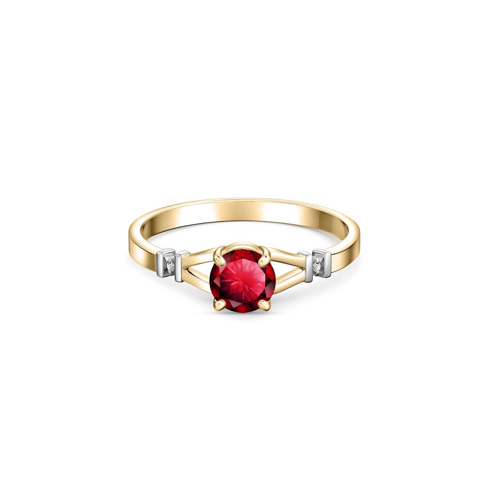 Yellow Gold Signature Ring Sapphire 10K — Guendalina