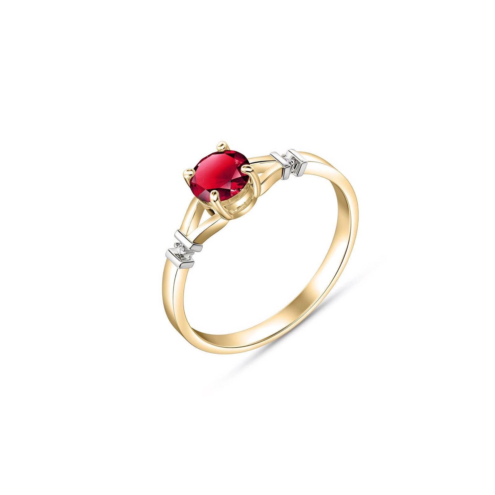 Yellow Gold Signature Ring Sapphire 10K — Guendalina