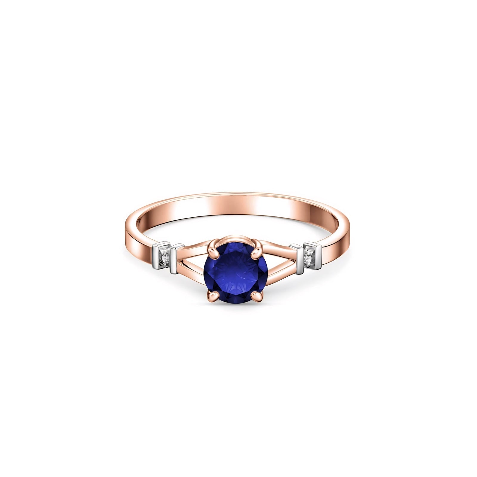 Rose Gold Signature Ring Emerald 10K — Guendalina
