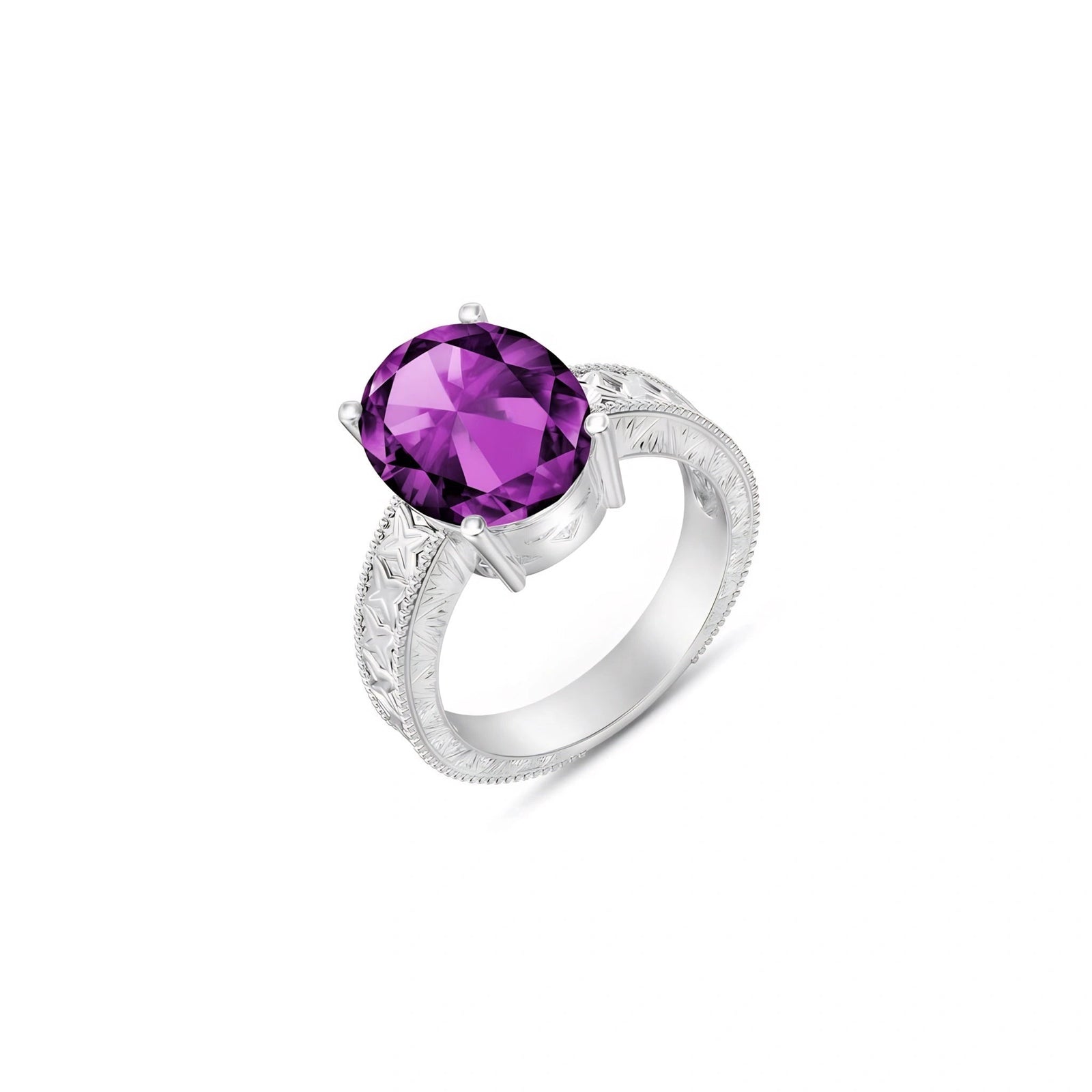White Gold Amethyst — Rosa