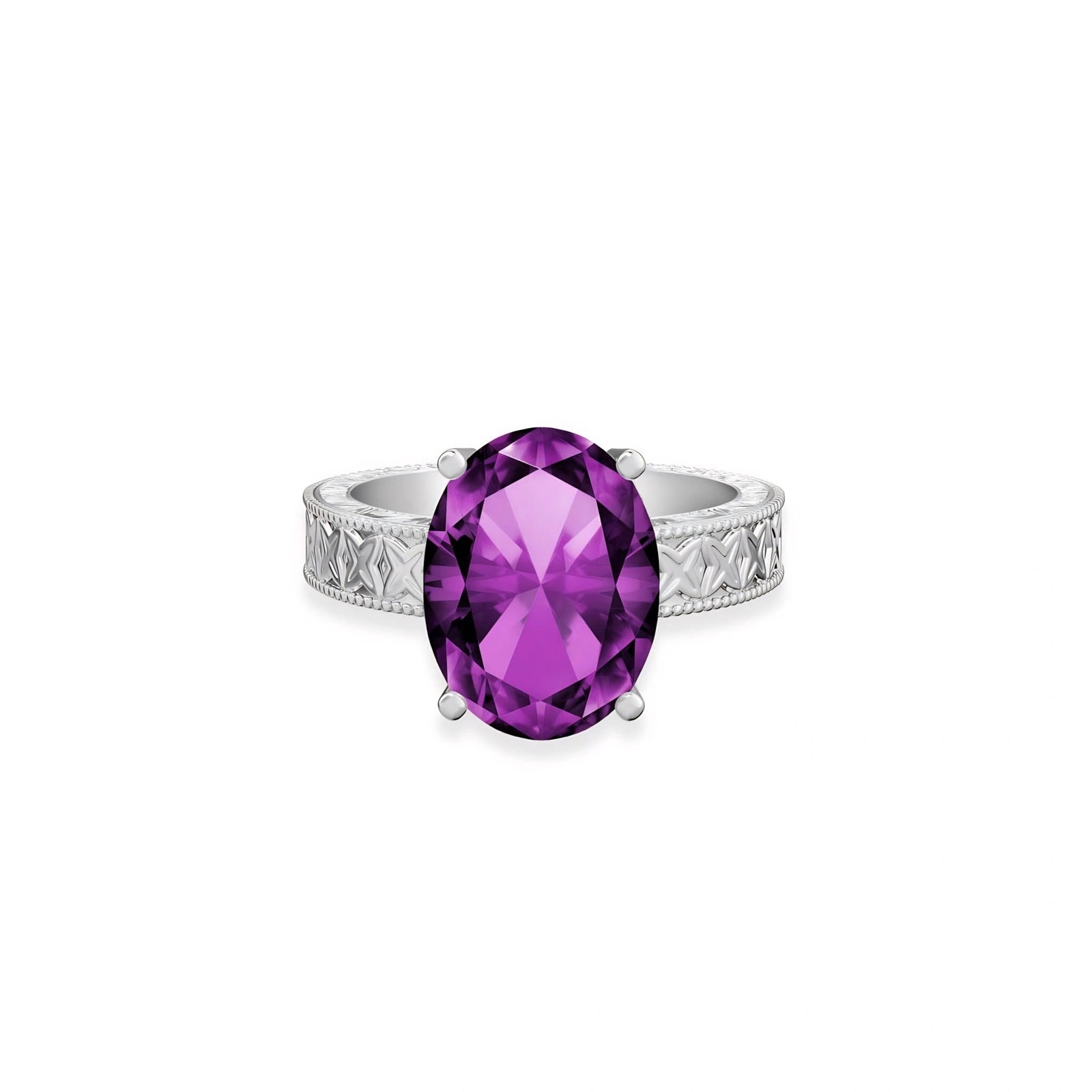 White Gold Amethyst — Rosa
