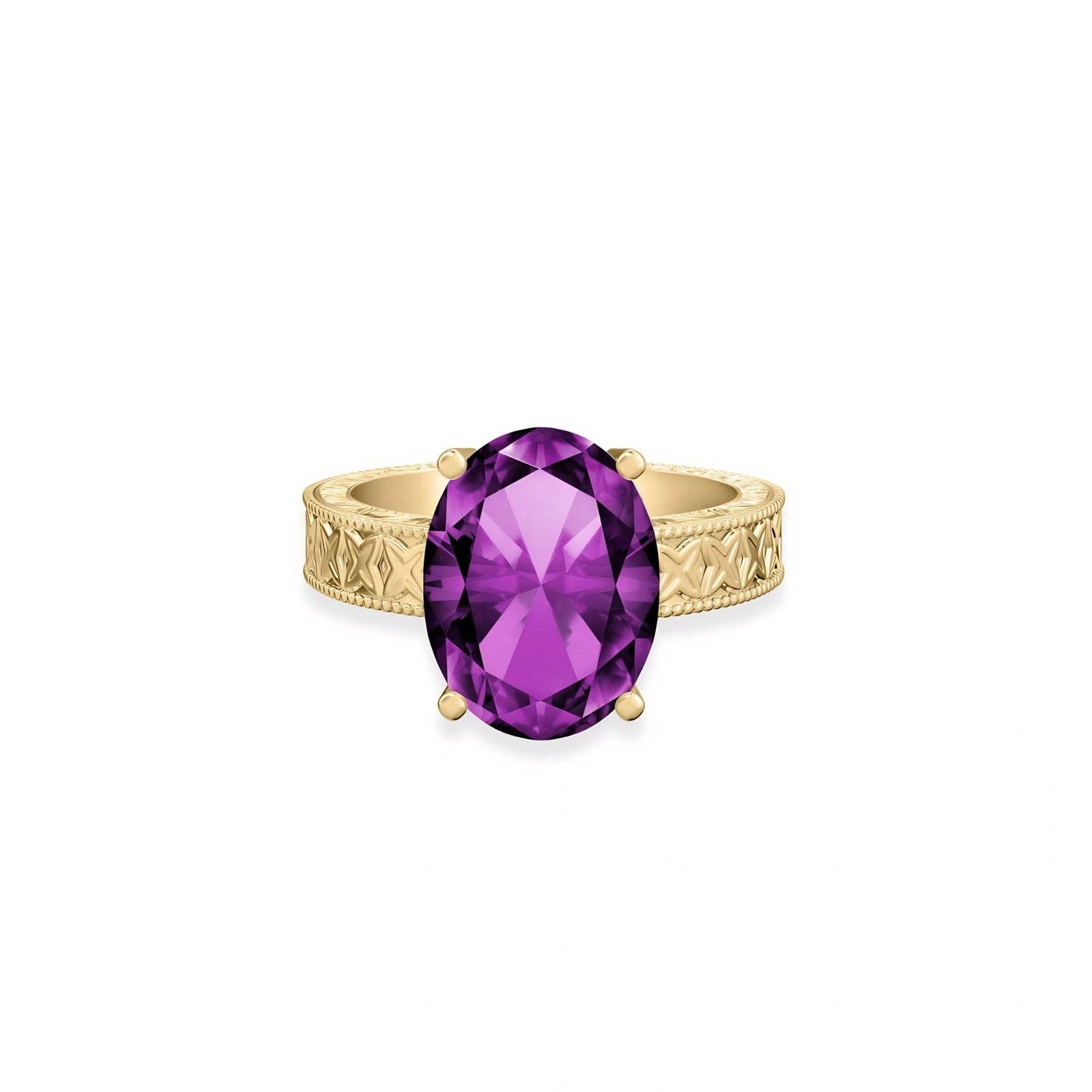 Yellow Gold Amethyst — Rosa
