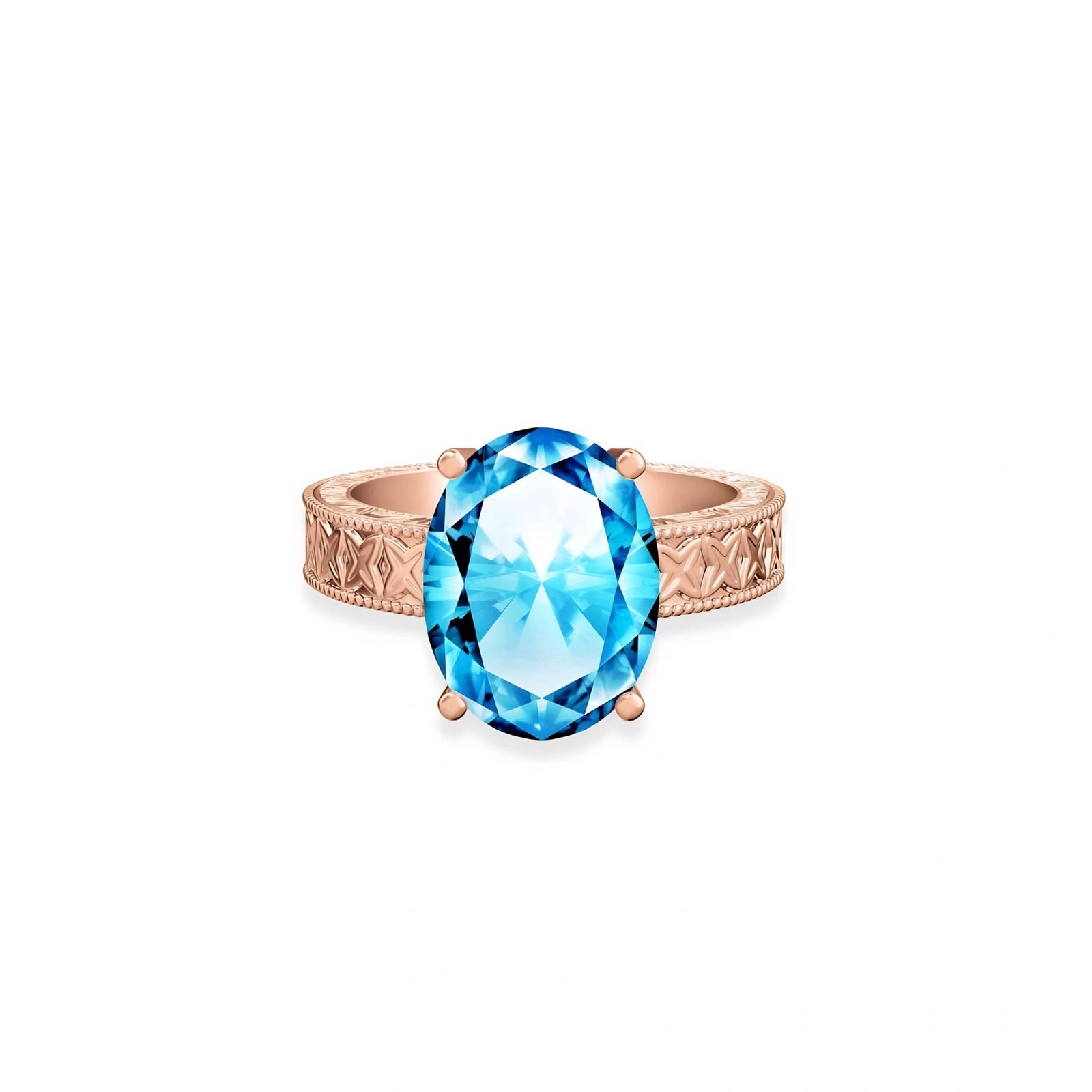 Rose Gold Blue Topaz — Rosa
