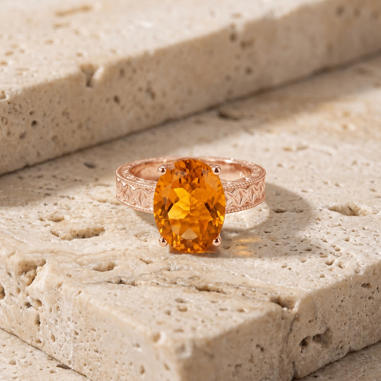 Rose Gold Citrine — Rosa