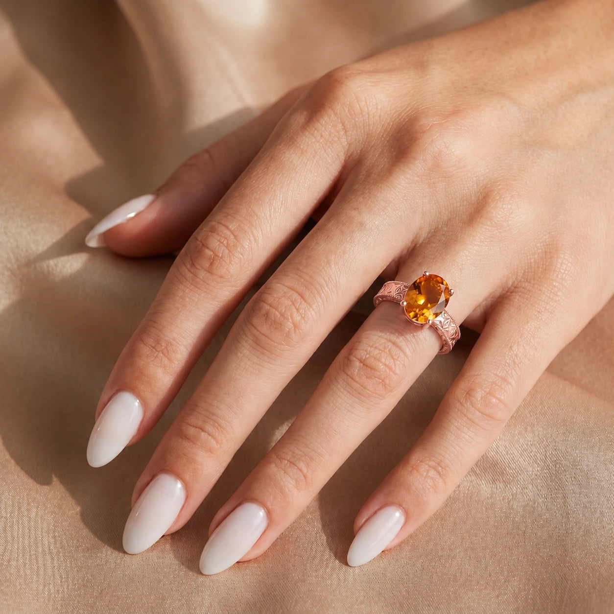 Rose Gold Citrine — Rosa