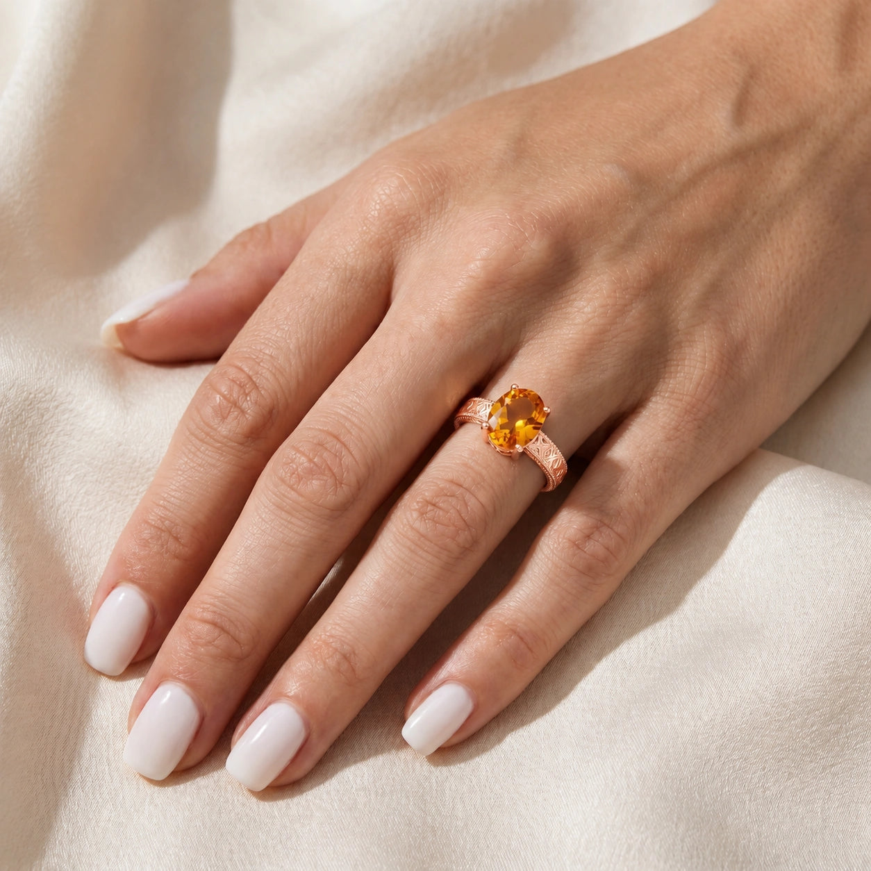 Rose Gold Citrine — Rosa