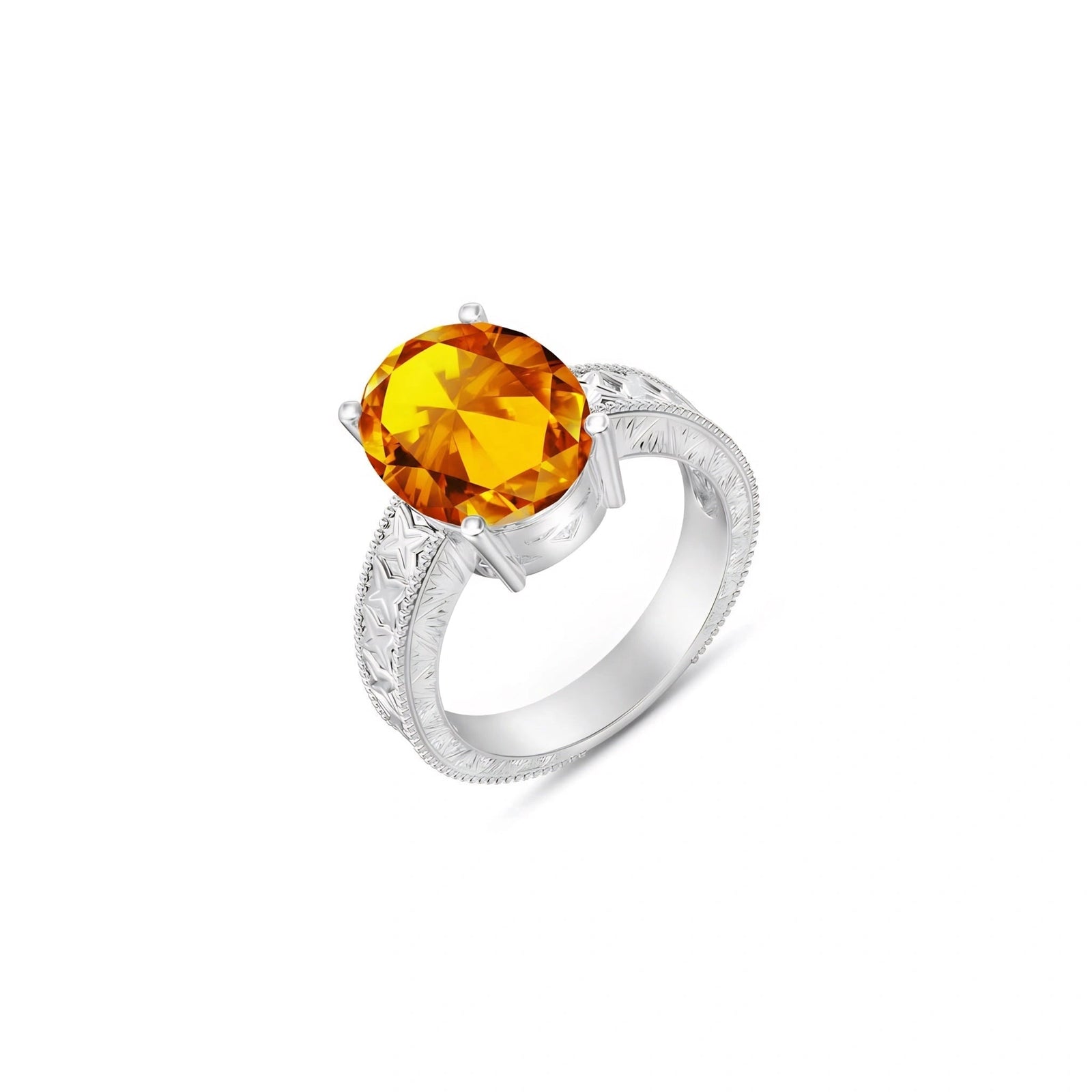 White Gold Citrine — Rosa