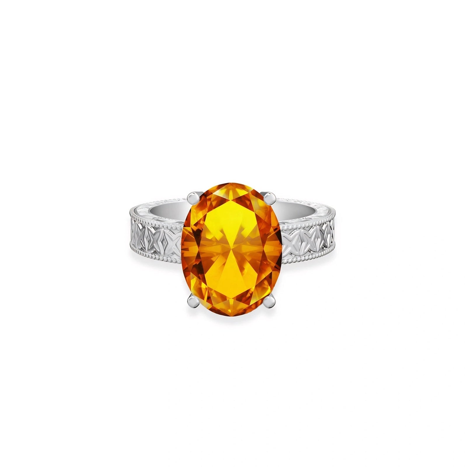 White Gold Citrine — Rosa