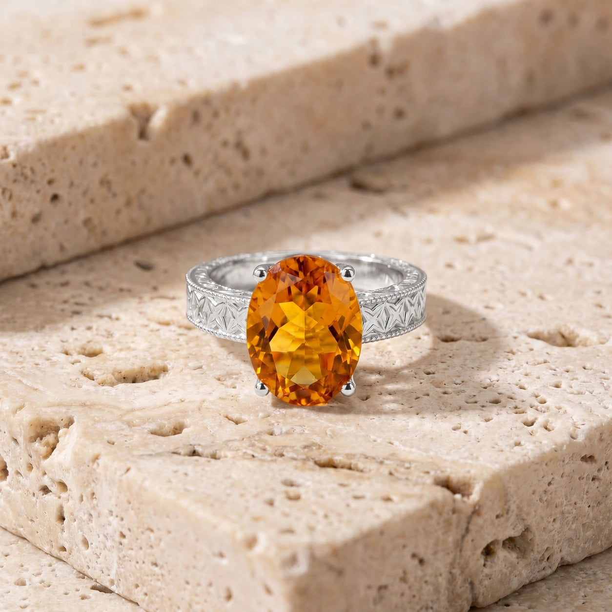 White Gold Citrine — Rosa